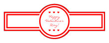 Valentine Mini Hearts Wedding Cigar Band Labels